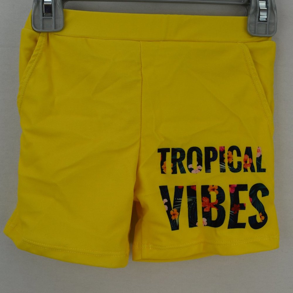 PatPat Yellow Boys Tropical Vibes Swimtrunks